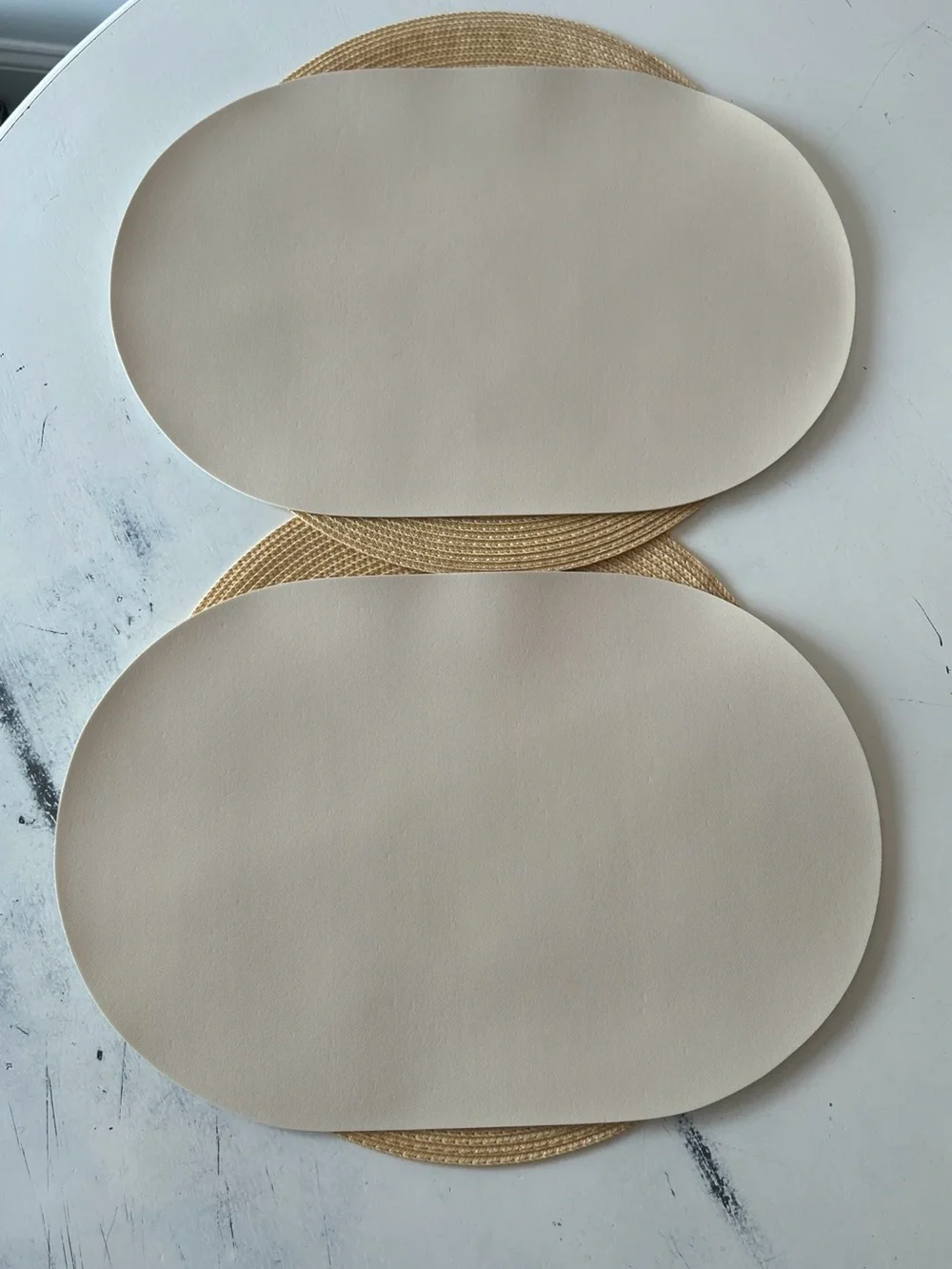 VTG Original 1970s Marimekko Vinyl-Covered Foam Placemats (4) Tulip Motif Color